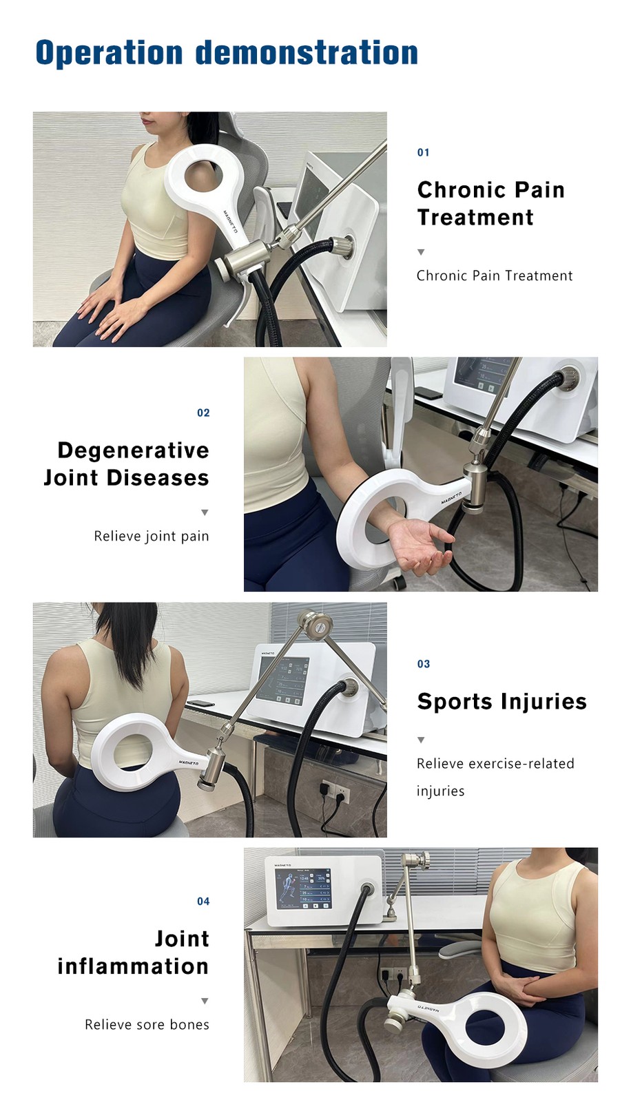 Professional EMTT PEMF Physical Magneto Transduction Therapy Pain Relief Machine
