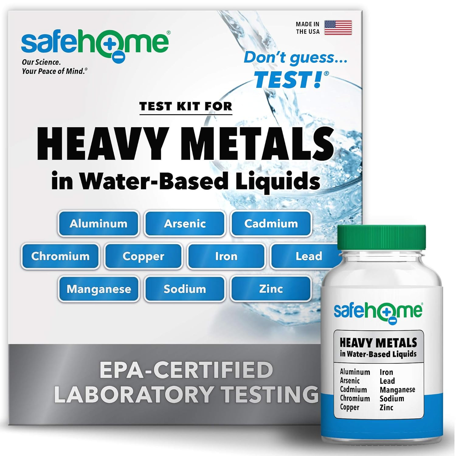 Heavy Metals Test Kit – Test 10 Metals in Water, Wine, Beer & More