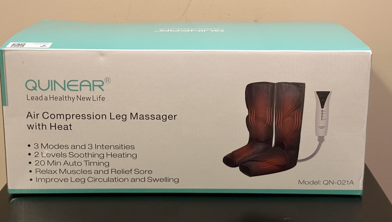 Quinear QN-021A 3 Modes Electric Air Compression Leg Massager With Heat