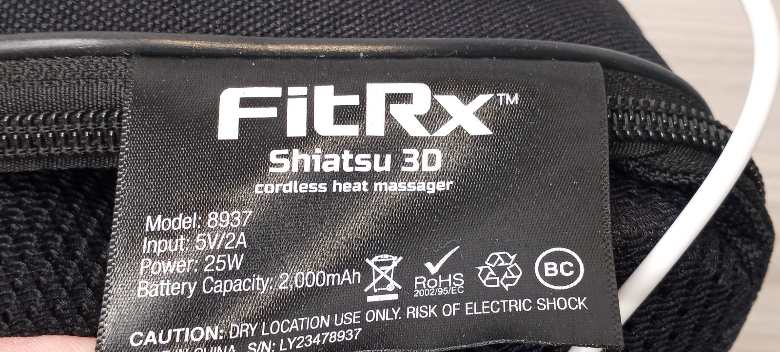 FitRx Shiatsu 3D Cordless Massager with Heat, Neck/Shoulders/Back New in Box