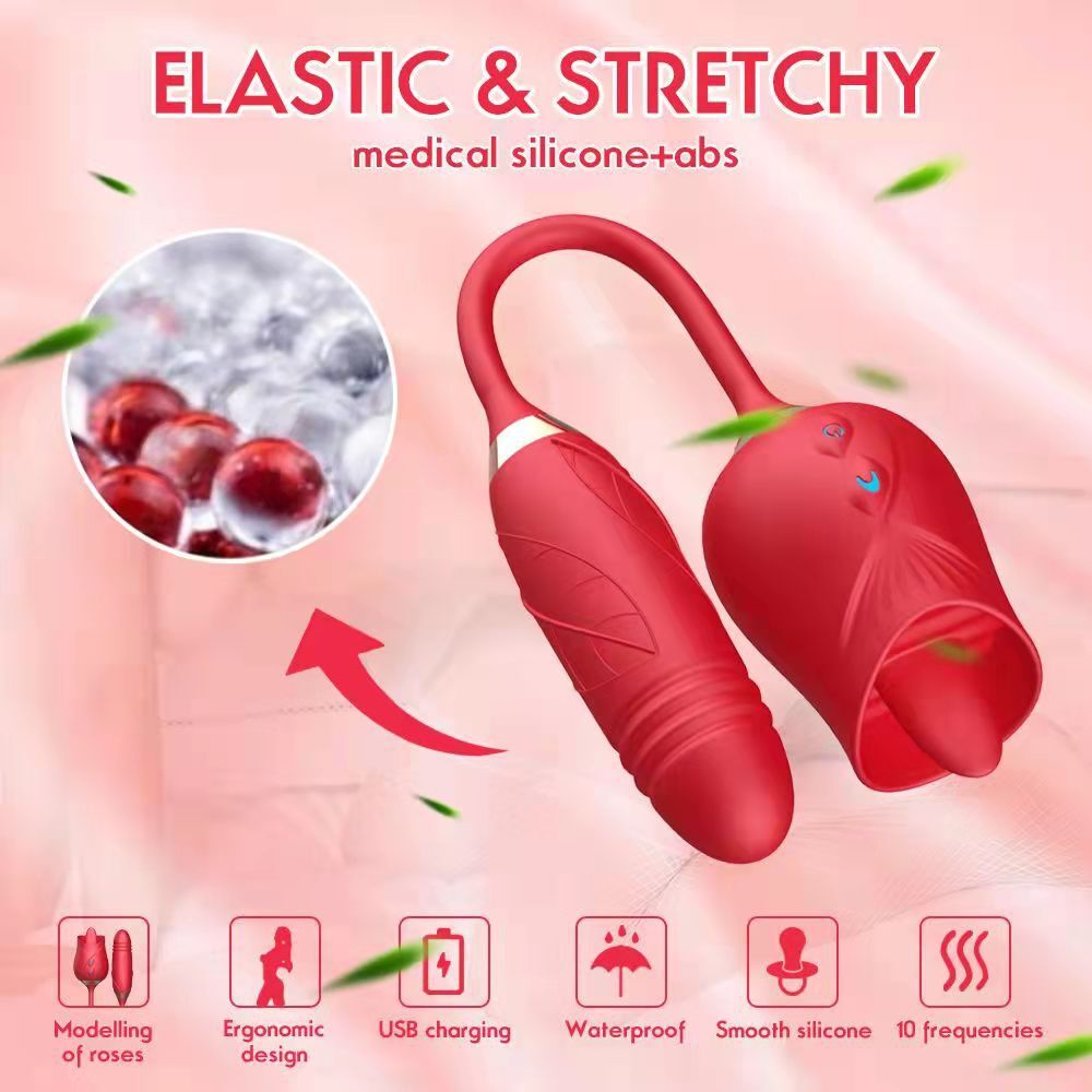 Multispeed-Cute-Vibrator-Pump-Sucker-Massager-Waterproof-for-Women-Gift USB Mute