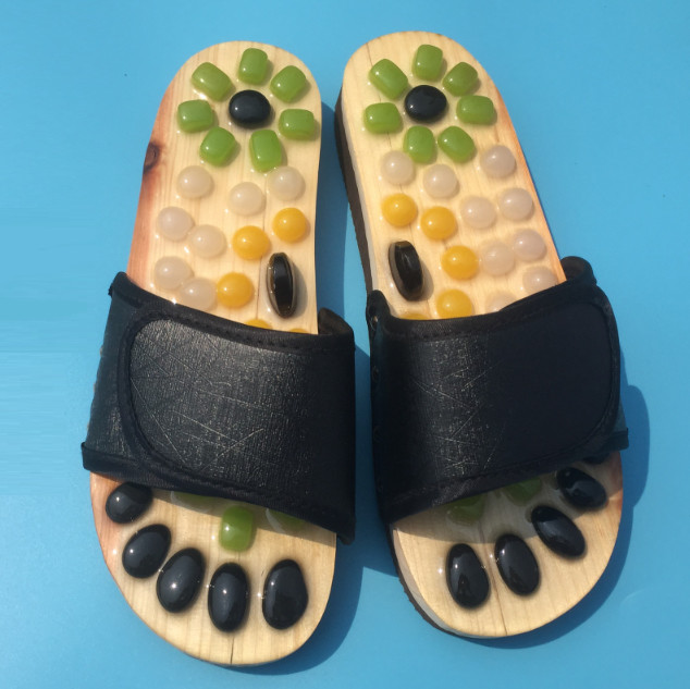 Acupressure Massage Slippers Natural Stone Sandals Foot Acupoint Massage Shiatsu