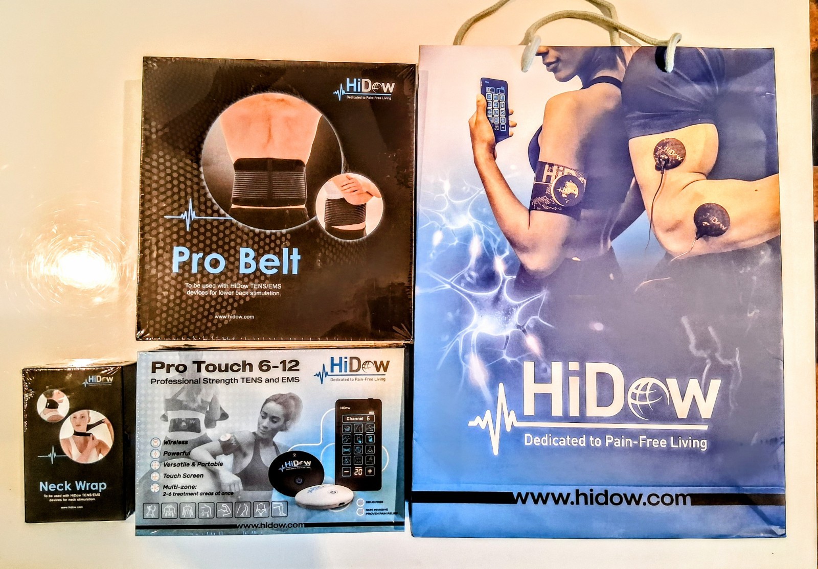 HiDow Pro Touch 6-12 TENS/EMS Device with Touchscreen – Set