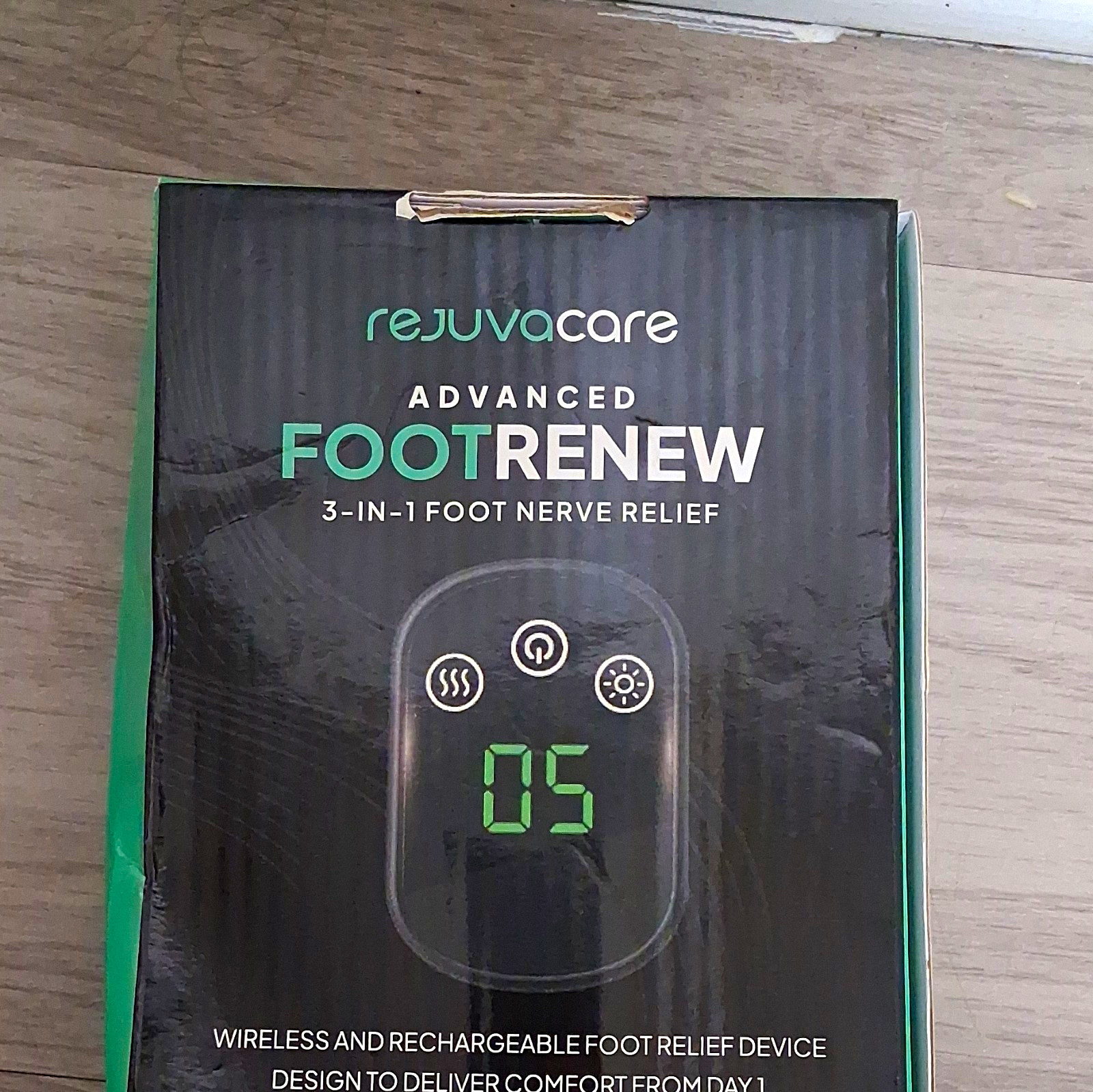 Rejuvacare Advanced FootRenew 3-in-1 Rechargeable Heated Foot Massager, LCD