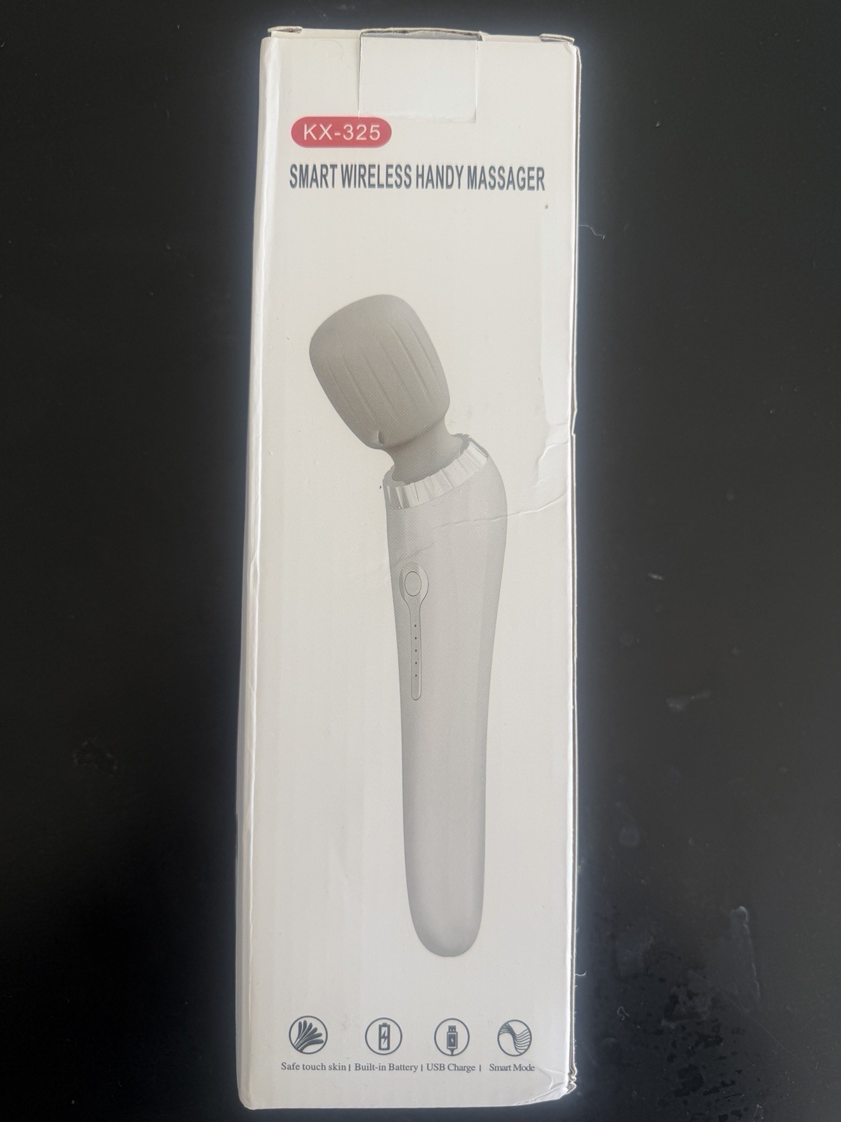 KX-325 Cordless USB Rechargeable Handheld Vibrating Massager Pink Silicone