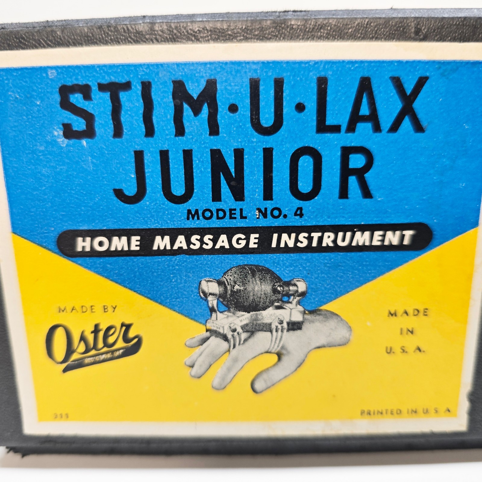 Vintage Oster Stim-U-Lax Junior Massage Instrument Model No 4 w/Box