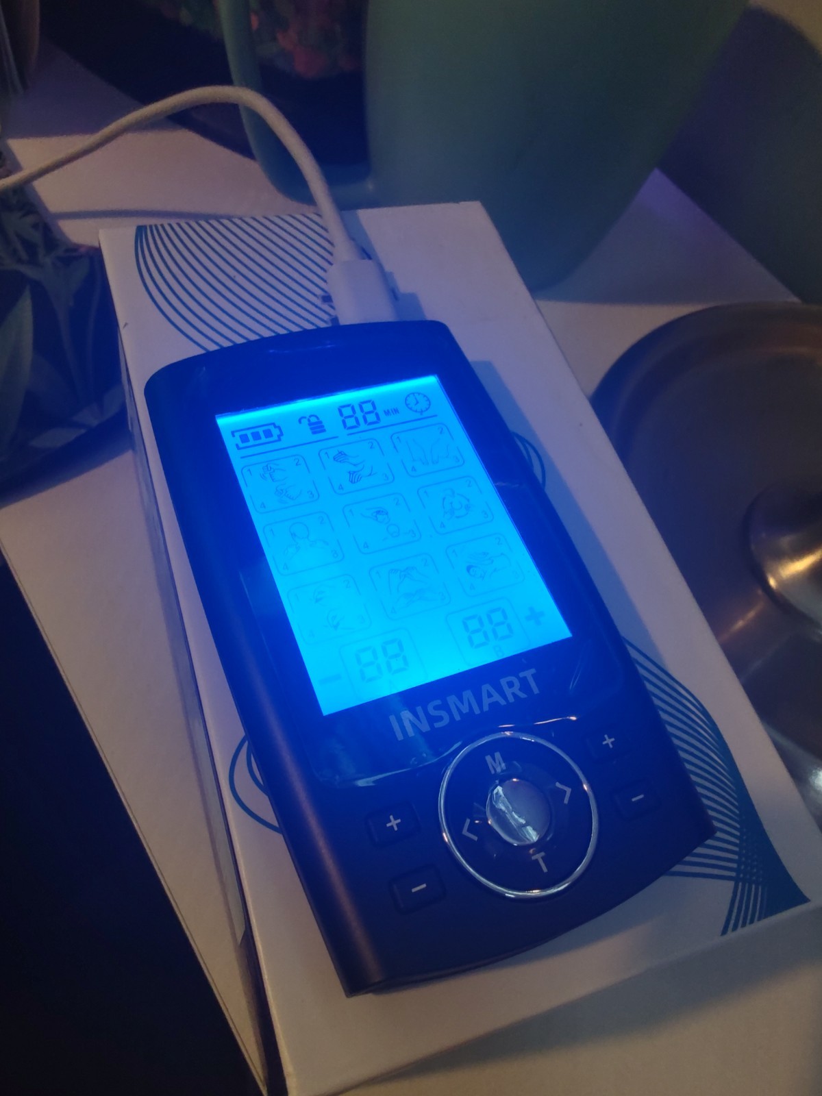 INSMART TENS Unit Rechargeable Muscle Stimulator-Electrode Wireless Massager EMS