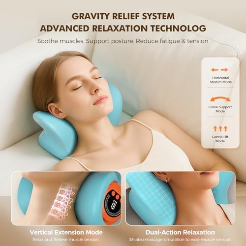3-in-1 Neck Massager with Heat – Portable Adjustable Intensity for Relaxation at
