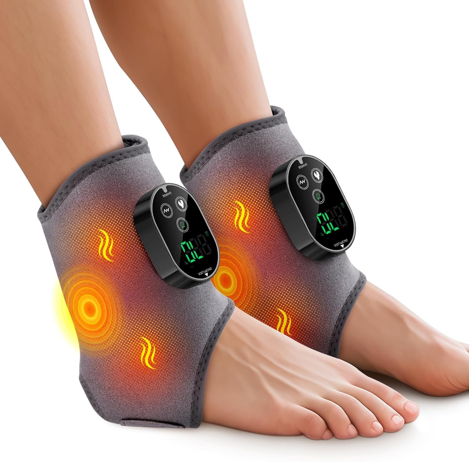 Electric Ankle Heating Massager Pain Relief Wrap Foot/Ankle Adjustable Set Best
