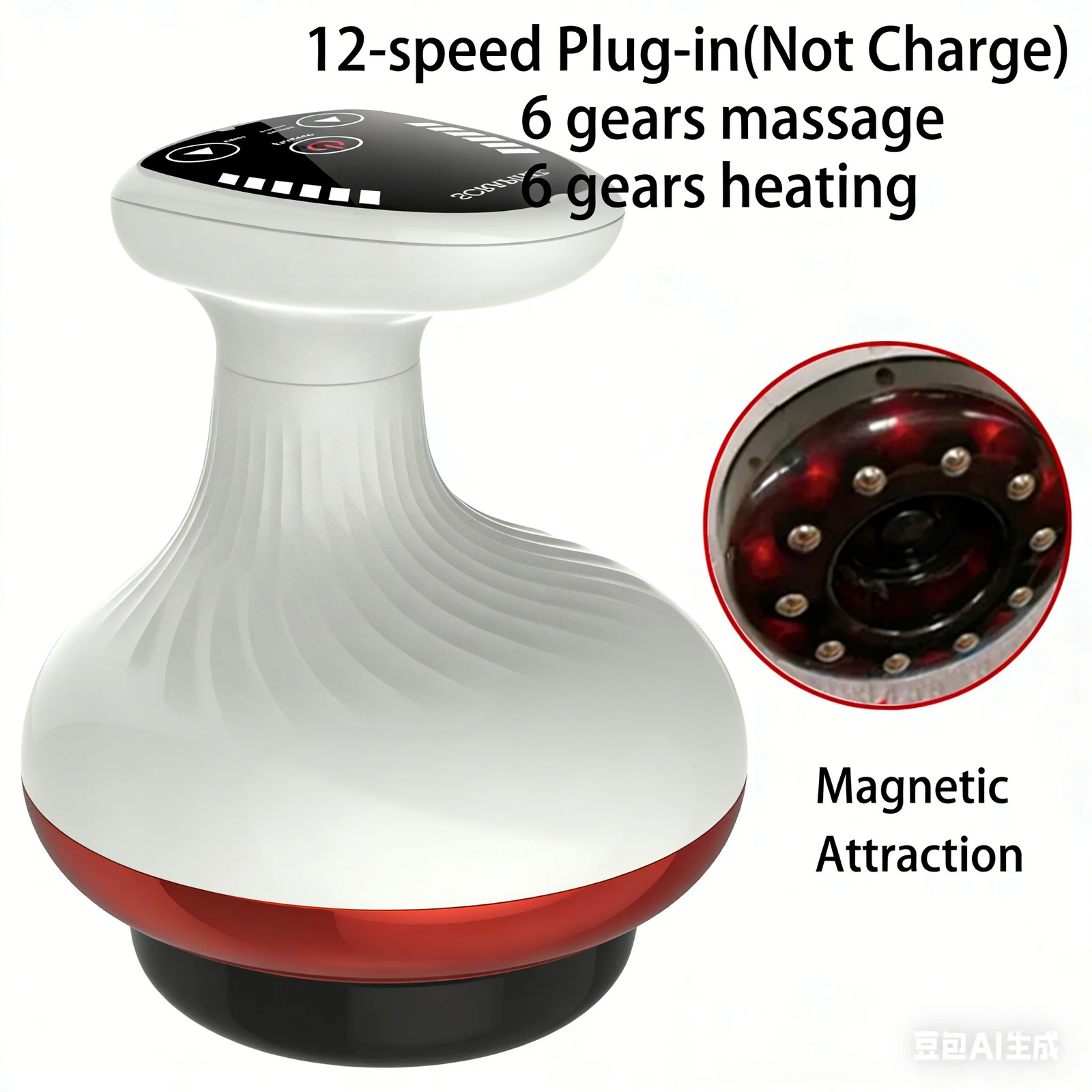 Electric Massage Meridian Brush Universal Body Dredging Cupping Scraping Instrum