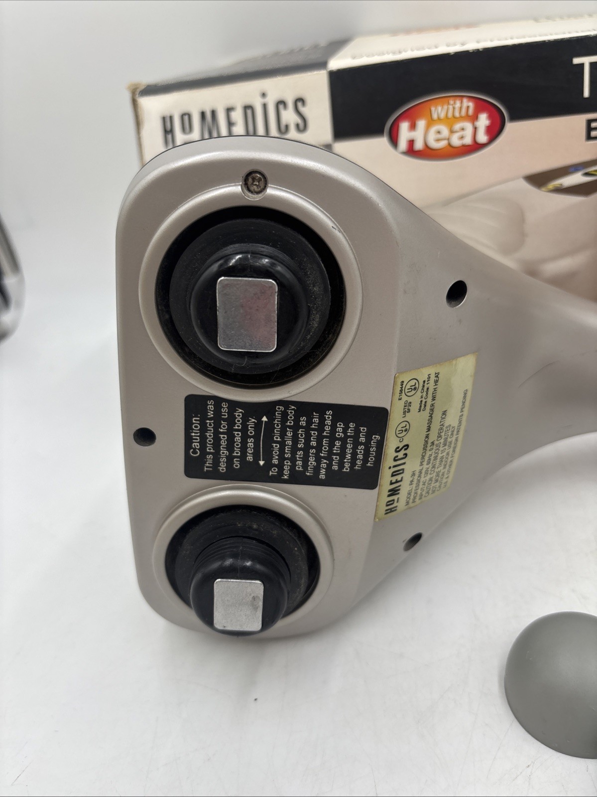 HOMEDICS PA-3H Deluxe Percussion Massager with Heat Gray Handheld Tested Works