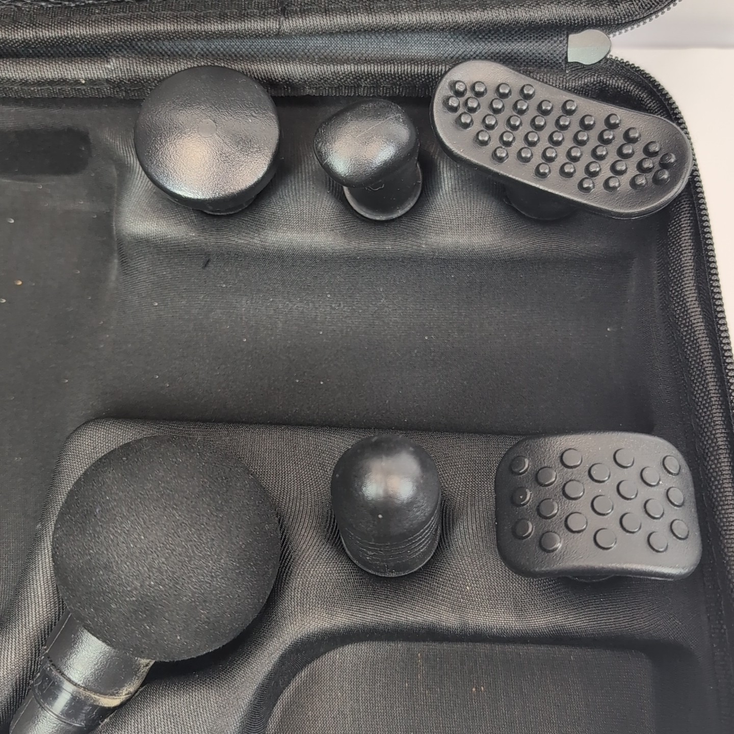 Dark Iron Massage Gun Touch Screen Deep Tissue Percussion 10 Heads Case OPEN BOX