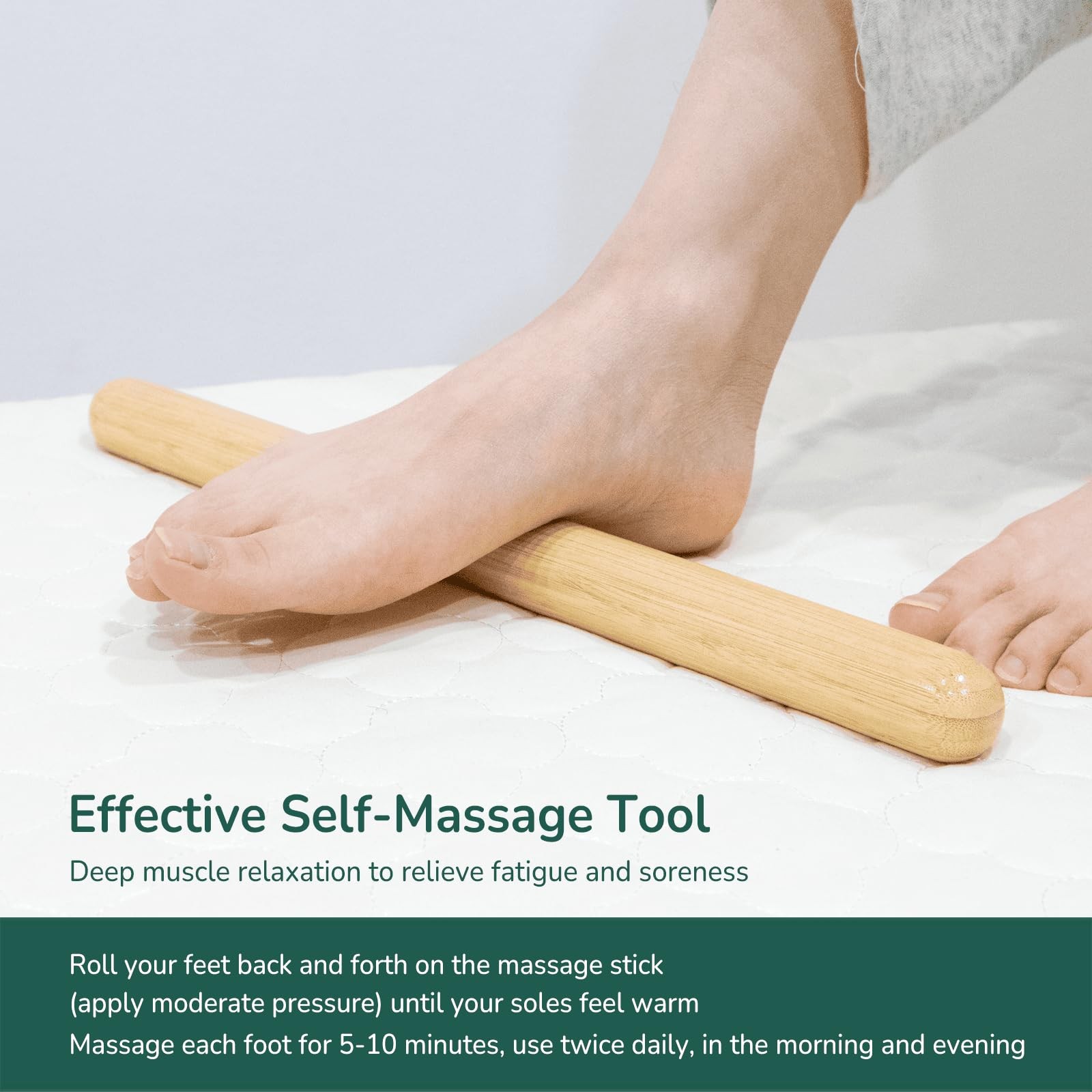 Bamboo Massage Stick – Body Shaping Roller, Guasha Massage Tool for Relaxing