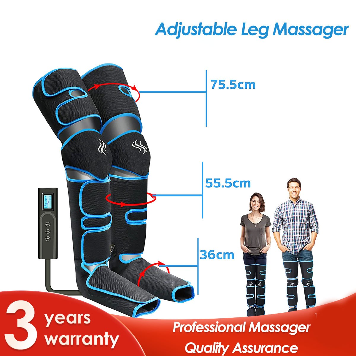 Foot & Leg Air Pressure Massager for Circulation, Relax & Lymph Drainage 360°