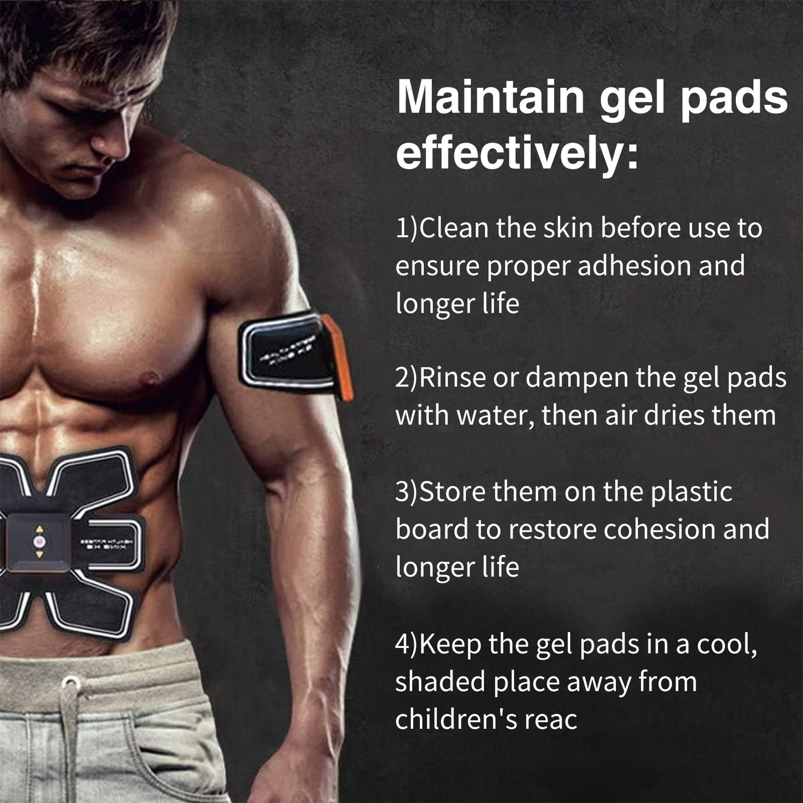 50Pcs Abs Stimulator Training Pads for Abdominal Muscle Trainer, Accessory fo…