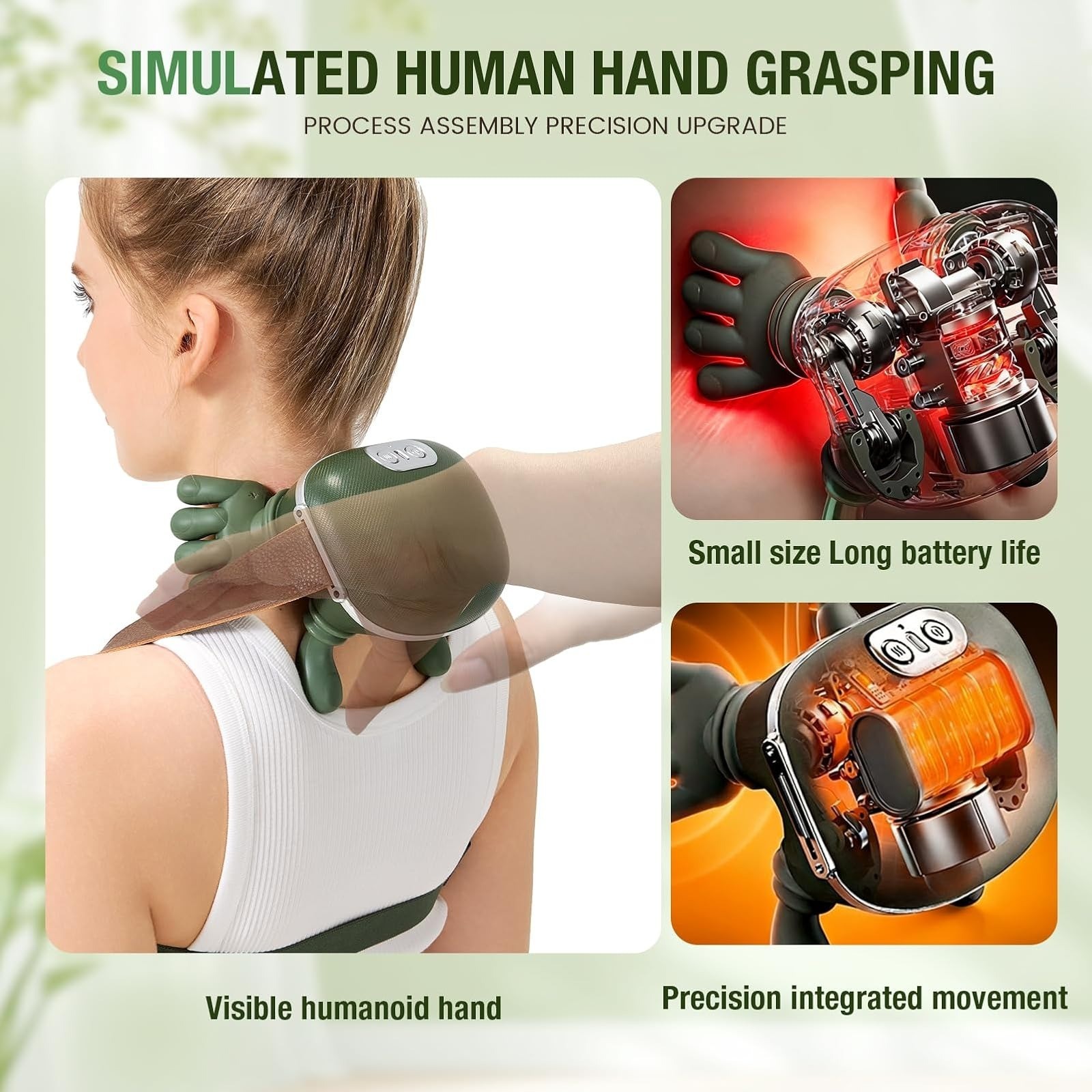 4D Wireless Neck Massager with Heat – Portable Pain Relief Device