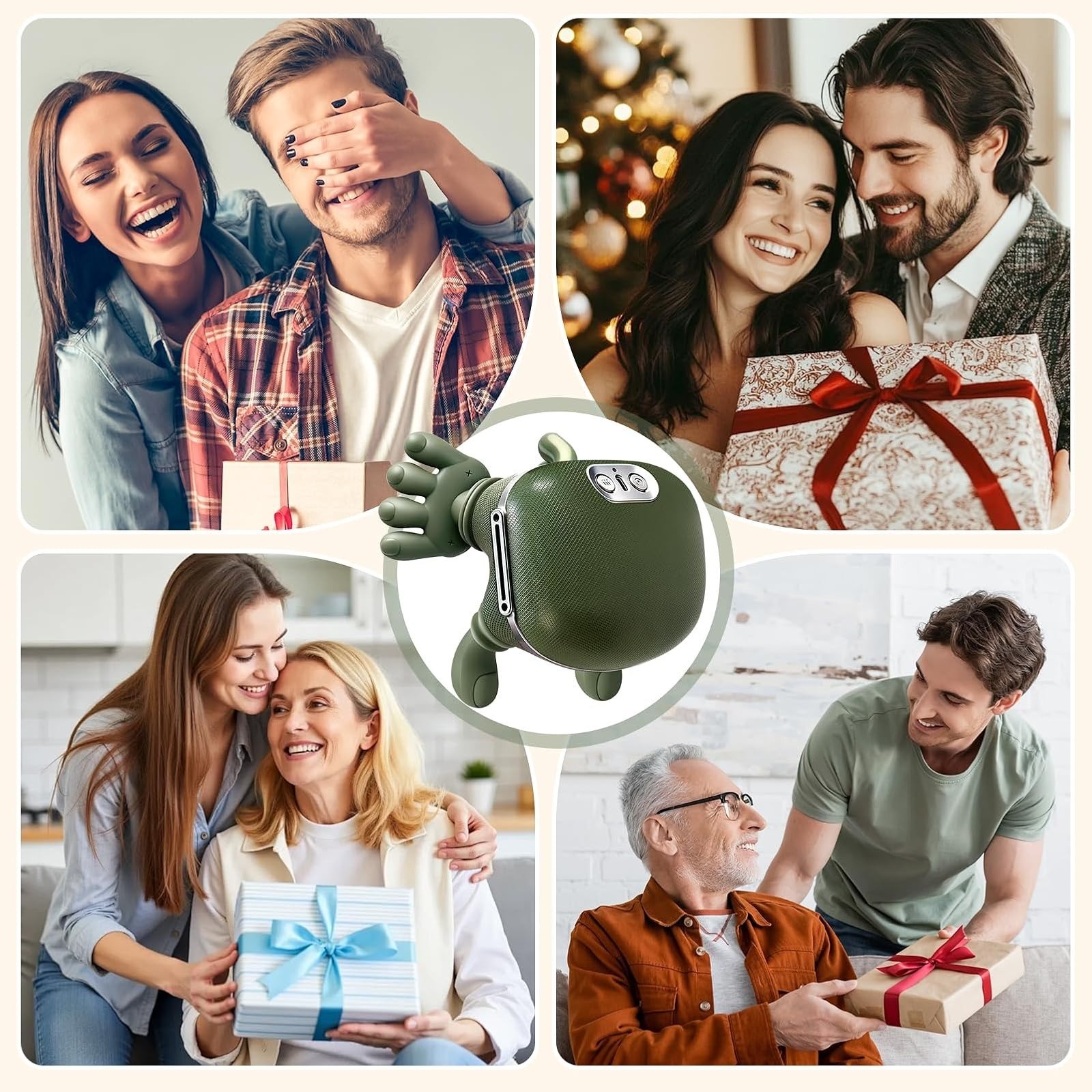 4D Wireless Neck Massager with Heat – Portable Pain Relief Device