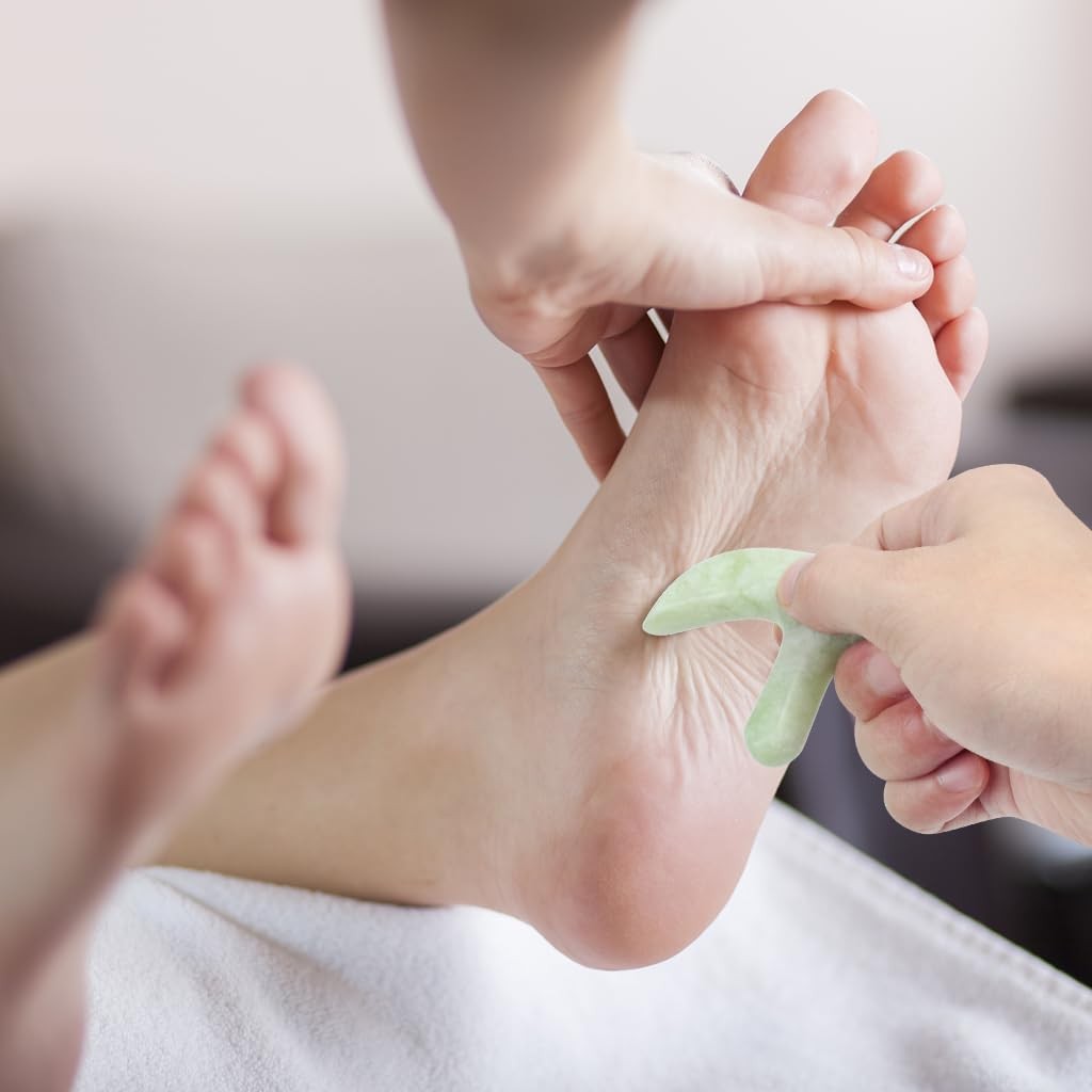 ewinever Ewin24 Natural Jade Foot Massager 1 Count (Pack of 1), White