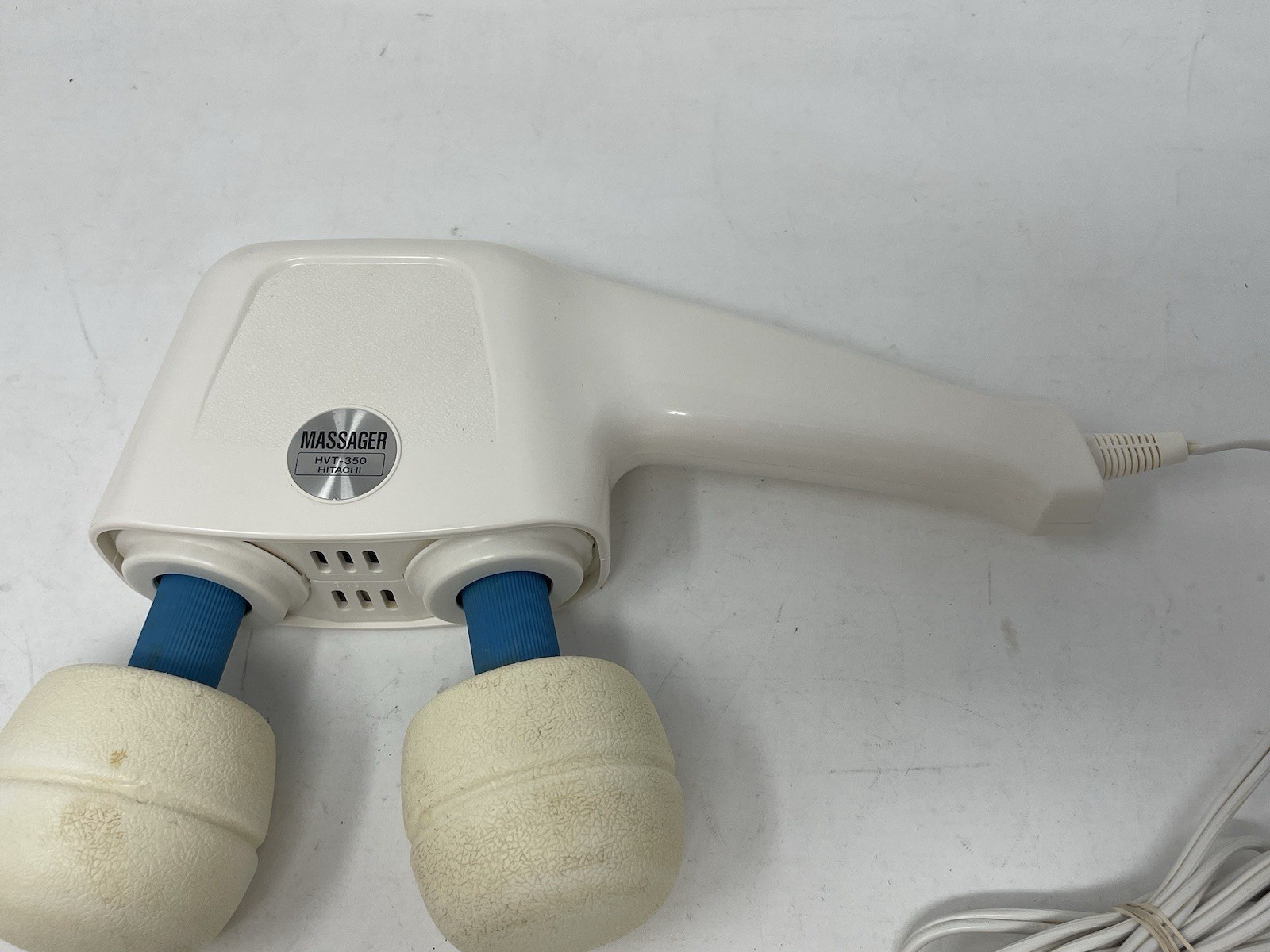 READ Vintage Hitachi Dual Twin Heads 2 Speed Electric Massager HVT-350