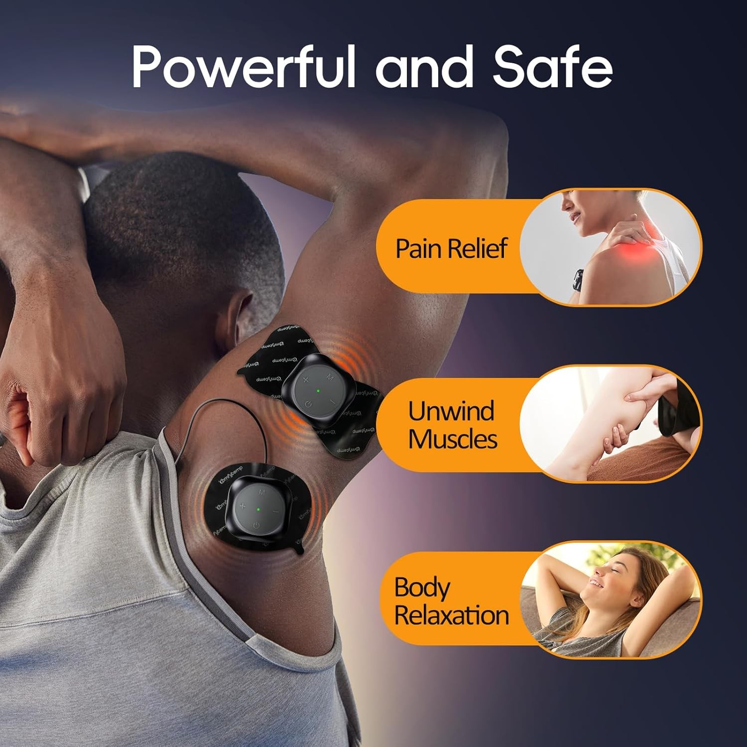 Wireless TENS Unit 30 Modes Muscle Stimulator W/ Remote Pain Relief Rechargeable