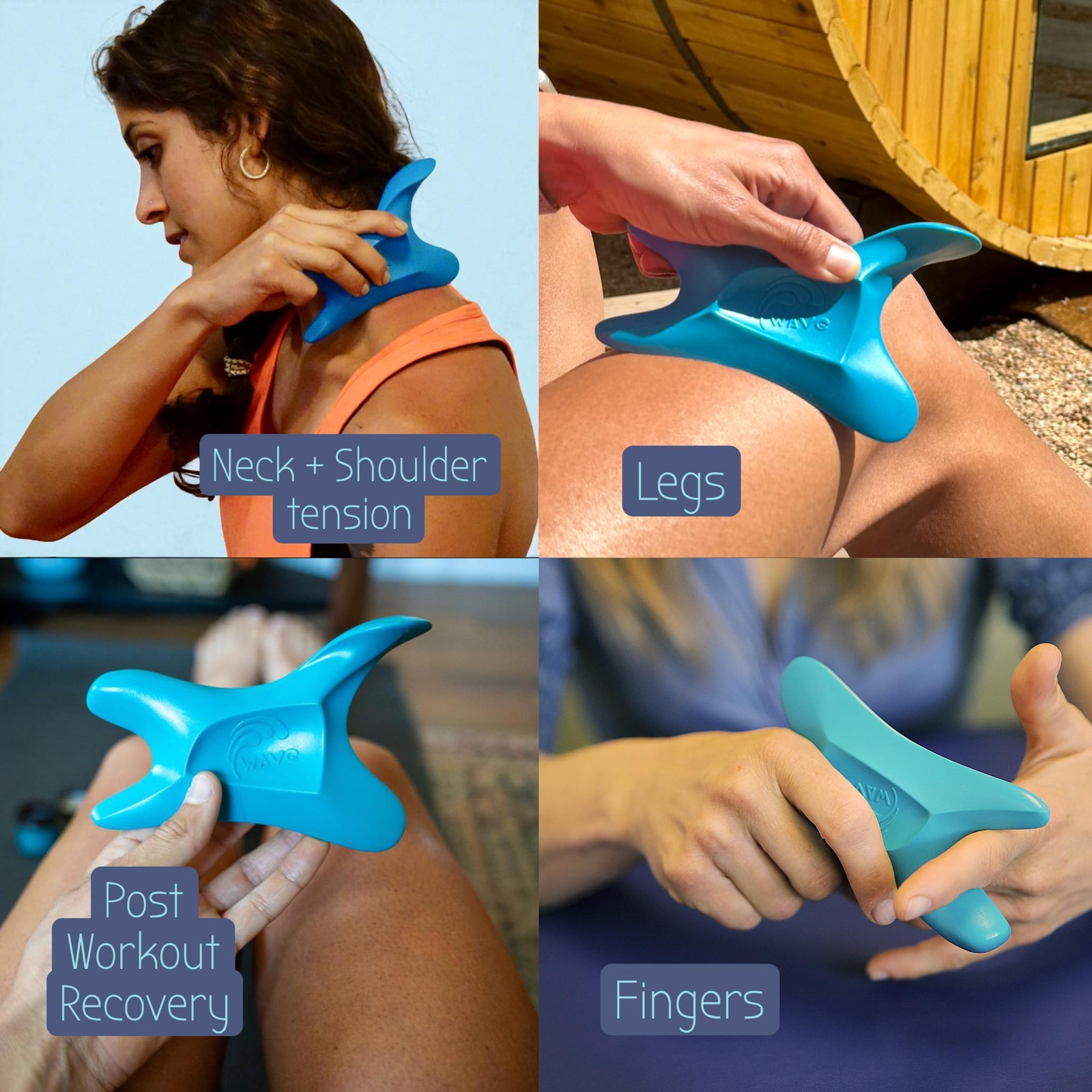 The Wave Tool, Ultimate Soft Tissue Release 1 Count (Pack of 1), Teal