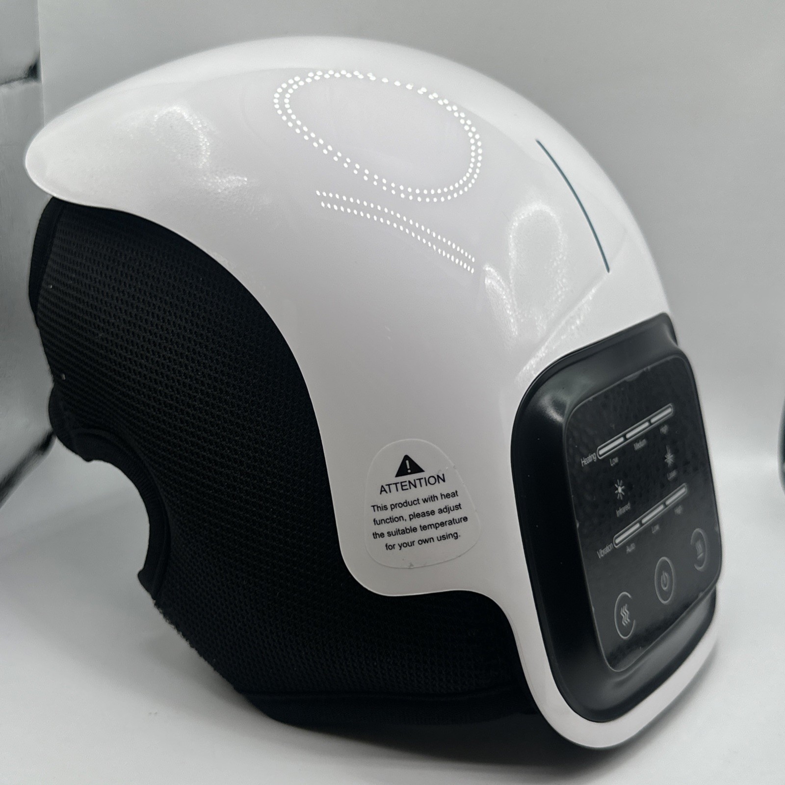 Knee Massager, Large LED Screen, Adjustable Temperature,Cordless 1pack-white