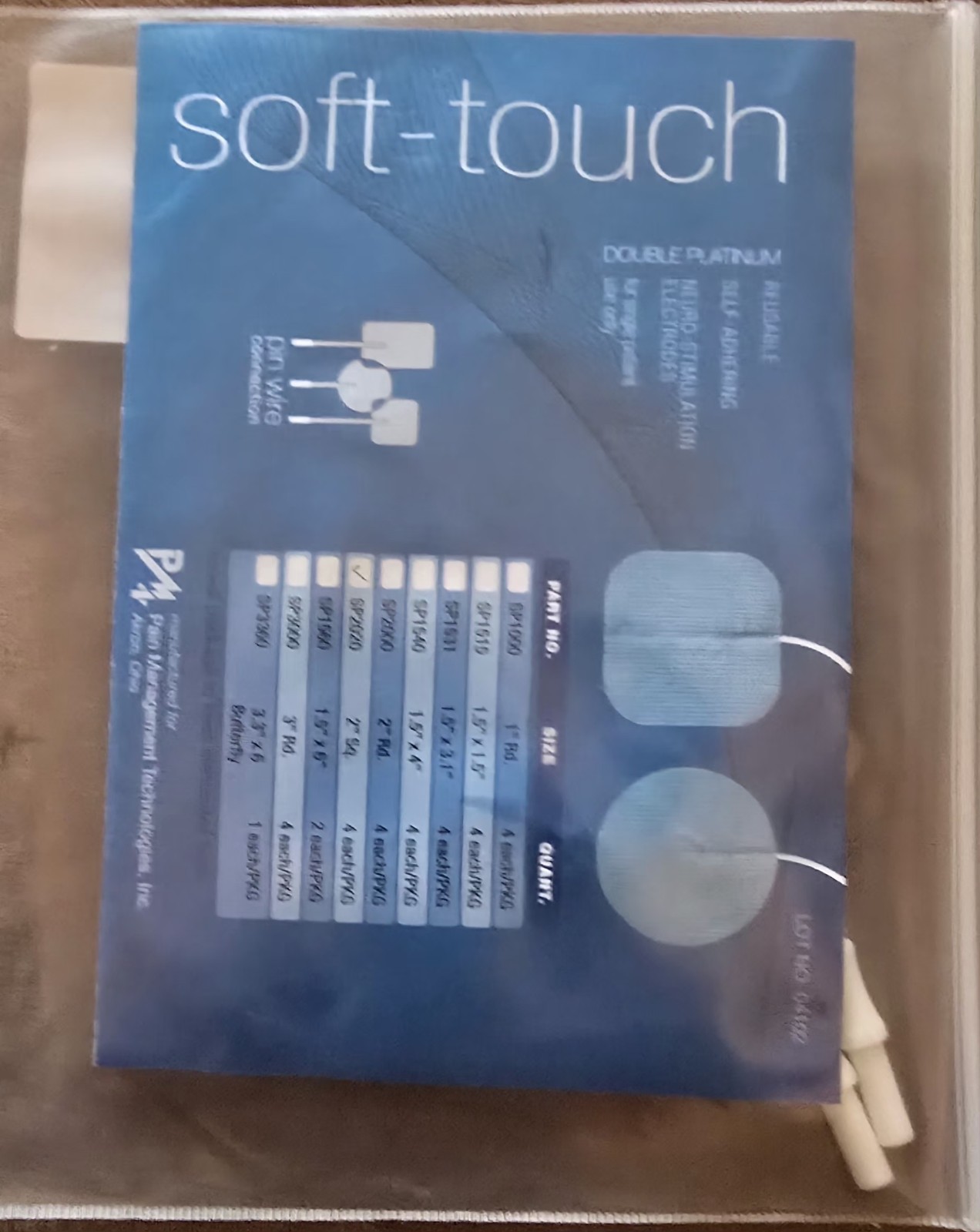 Pain Management Technology SP3360 Soft-Touch Electrode, 1x 3.3″×6″ Butterfly Pad