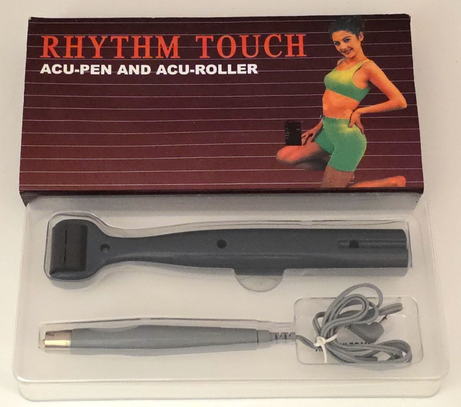 Rhythm Touch Electronic Massager ACCU-Pen ACCU-Roller Leather Case