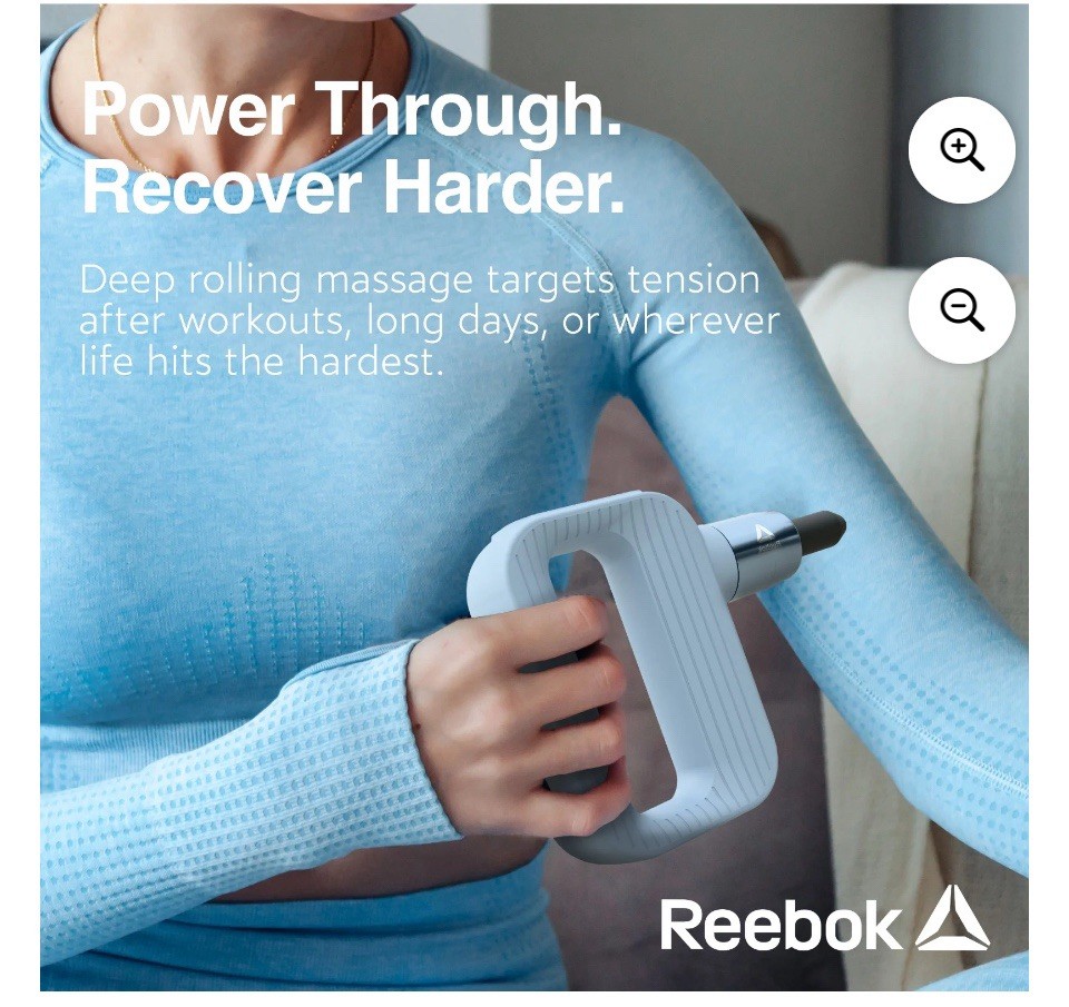 Reebok Hot & Cold Percussion Massager 6 Speed w/ Aromatherapy Portable Rechargea