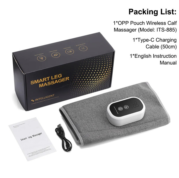LymfoAir Air Compression Massager 2.0 | EMS, Heat, & Wireless & USB Rechargeabl