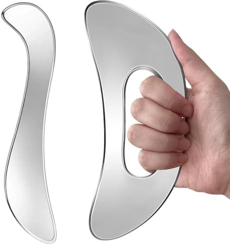 Stainless Steel Gua Sha Muscle Scraping Tool, Ergonomic Body Massage Scraper wit