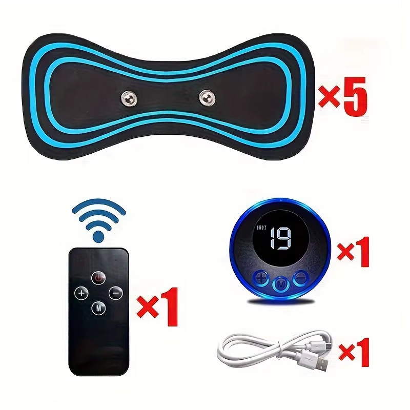 Muscle Electric Massager 2/3/4 Pcs EMS Neck Massage Machine 8 Modes 19 Levels