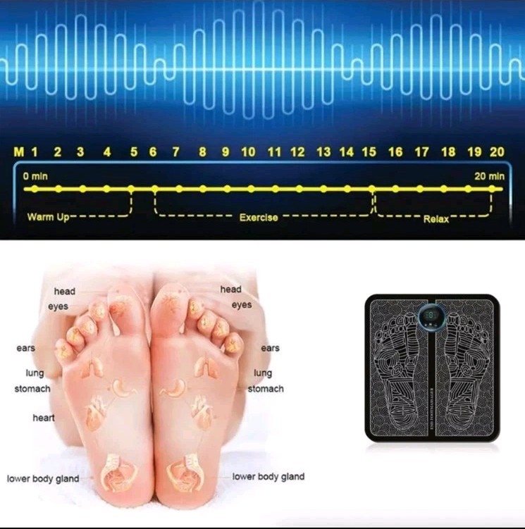 EMS Foot Massager Electric Deep Reshaping Kneading Muscle Leg Pain Relax Machine