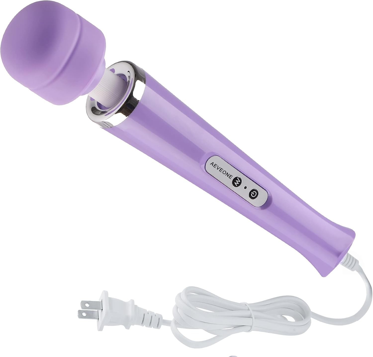 Light Purple Handheld Electric Massager – 10-Speed Wand for Whole Body Relief