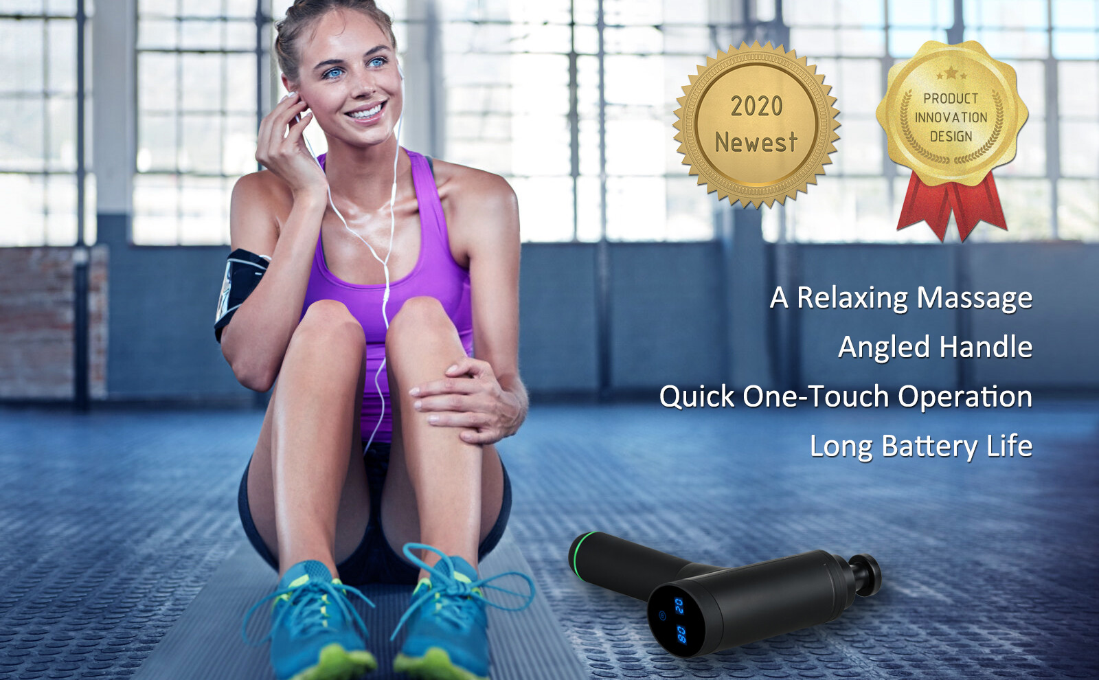 LCD Massage Gun Percussion Massager Deep Tissue Muscle Vibrating Relax 6 Speed