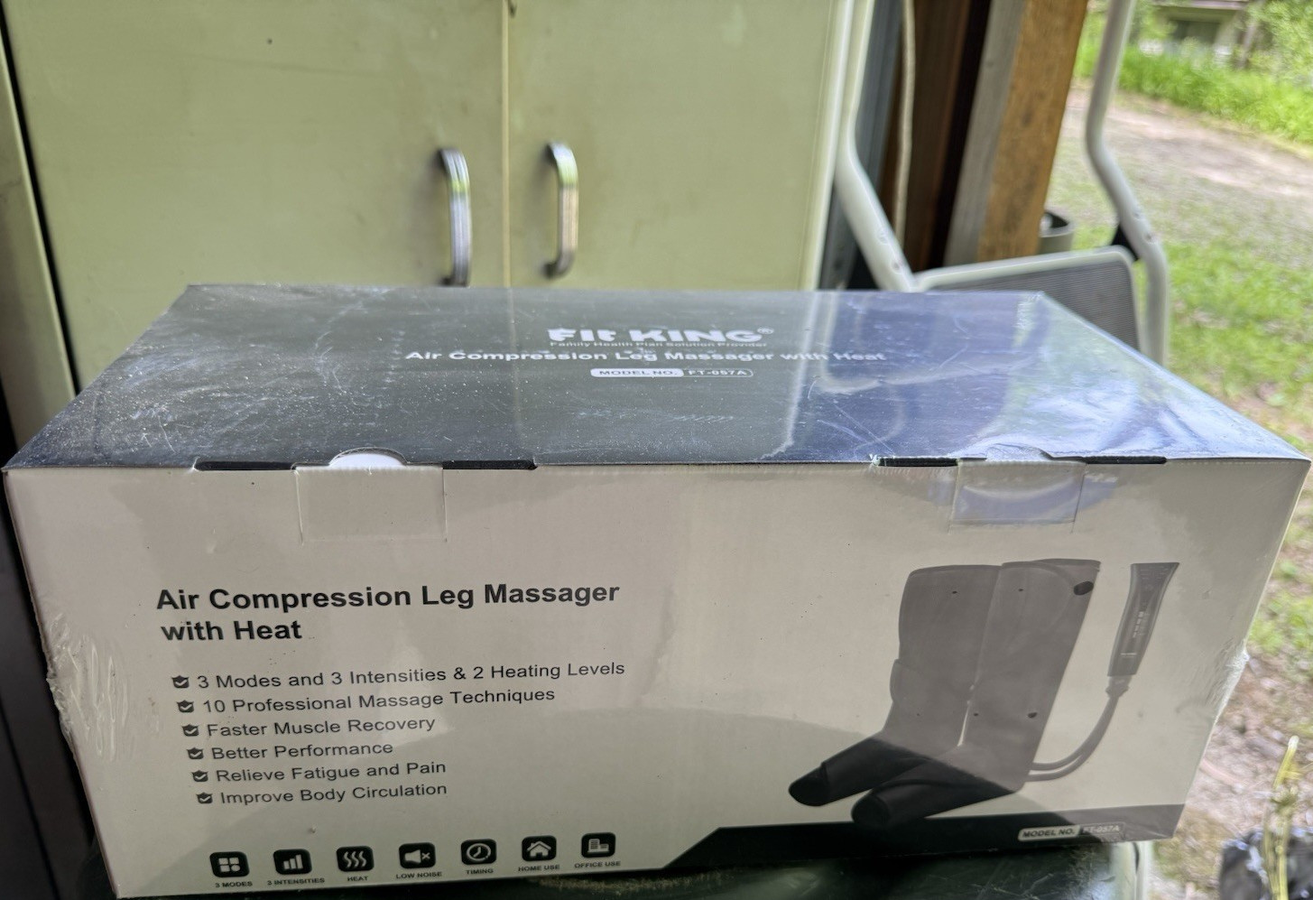 Fit King Air Compression Heated Leg Massager Legs Feet Calves FT-057A