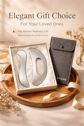 Stainless Steel Gua Sha Muscle Scraping Tool, Ergonomic Body Massage Scraper wit