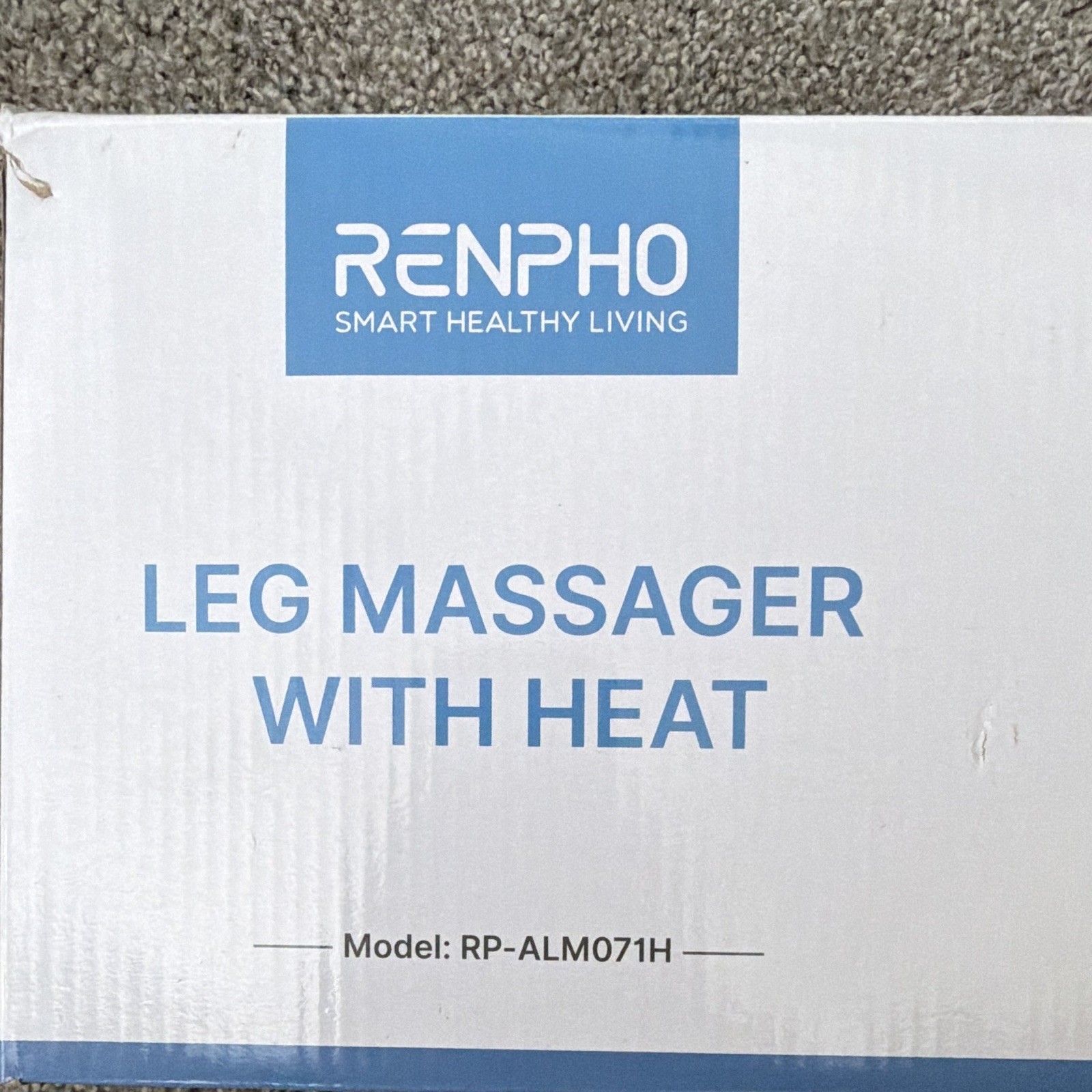 RENPHO RP-ALM071H Air Compression Leg Massager Heat Calf Foot Remote Gray