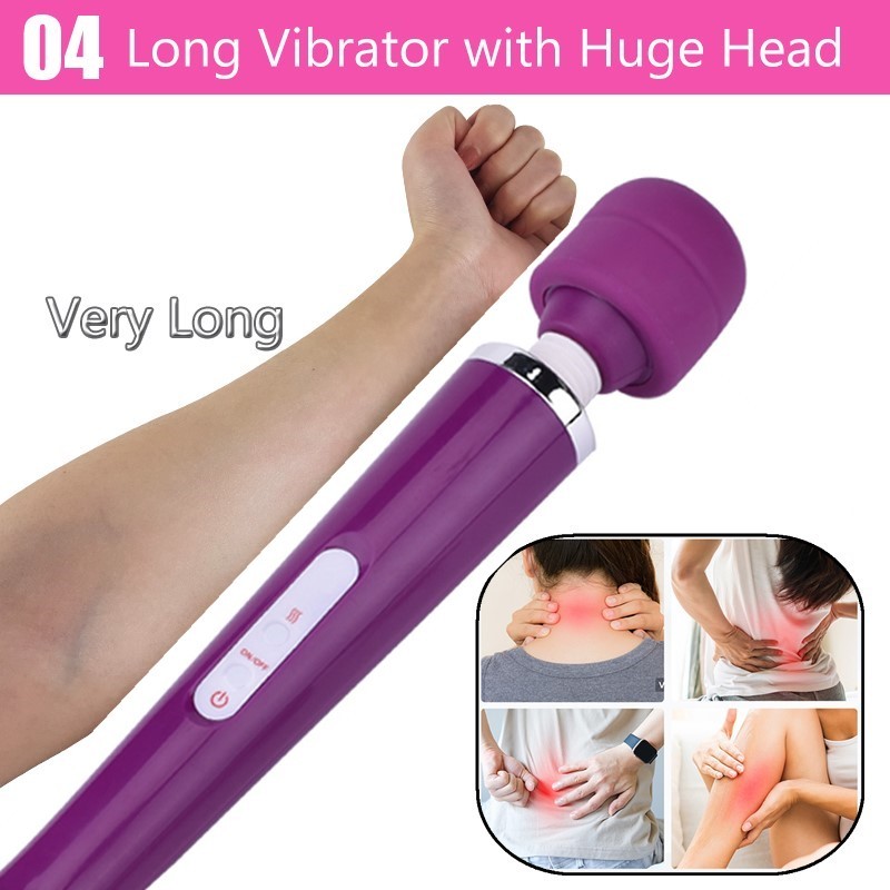 Personal Massage Multi Speed Neck Body Leg Wand Massager Pink Vibrator For Women