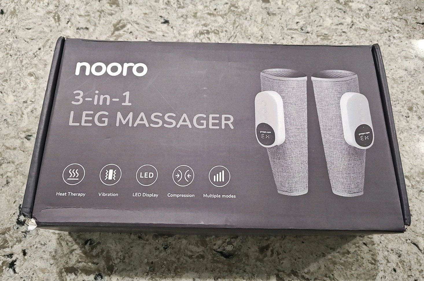 Nooro 3-in-1 Leg Massager With Heat Therapy Vibration LED Display Compression