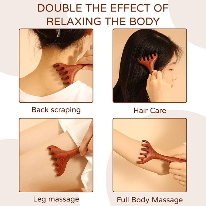 Manual Scalp Massager – Sandalwood Massager Tool for Scalp, Eye, Facial, Neck…