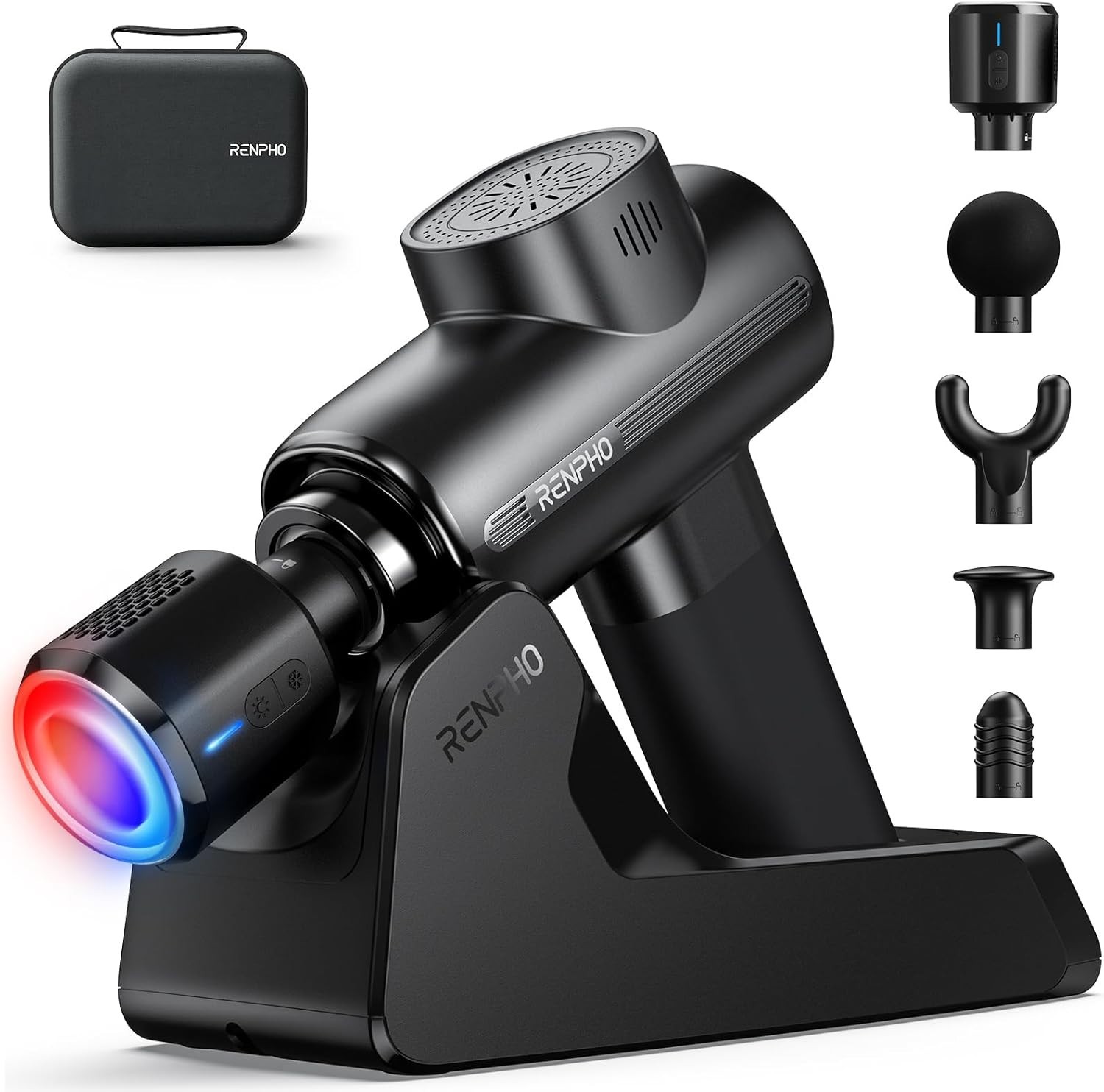 Active Thermacool Deluxe Massage Gun with Charging Stand – Heat & Cold Therapy