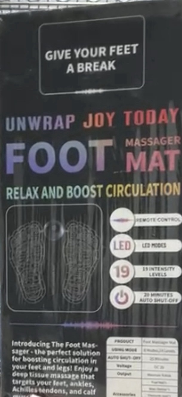 EMS Foot Massager Mat for Muscle Relaxation,Back & Leg Foot Massage