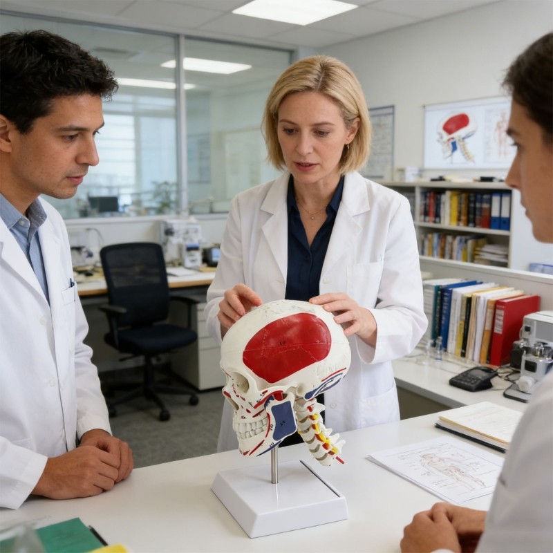 Strong PVC Cranial Model Featuring Jaw Movement For Hands On Education