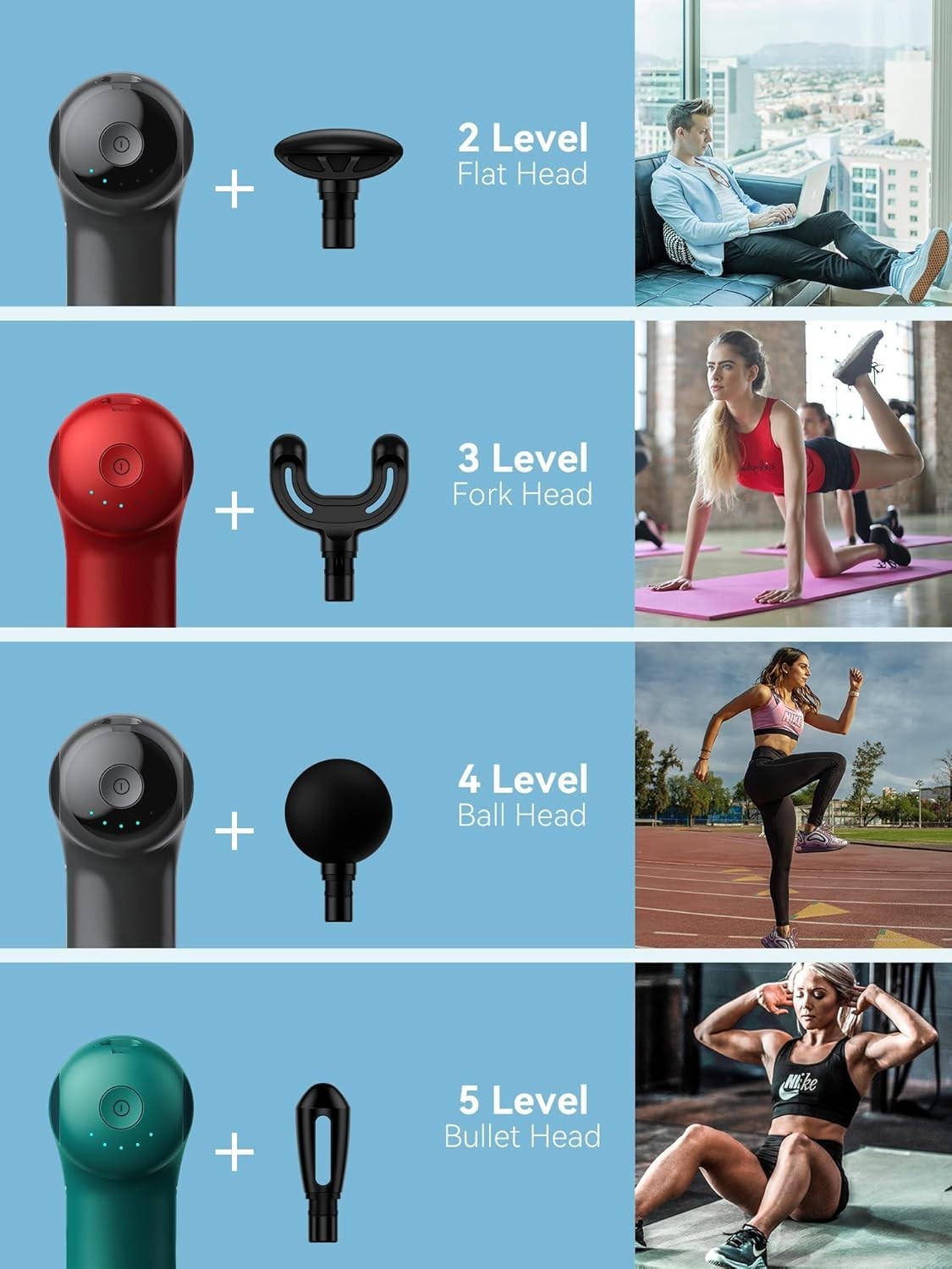 Ergonomic T-Shaped Mini Massage Gun | USB Rechargeable & 5-Hour Battery Life