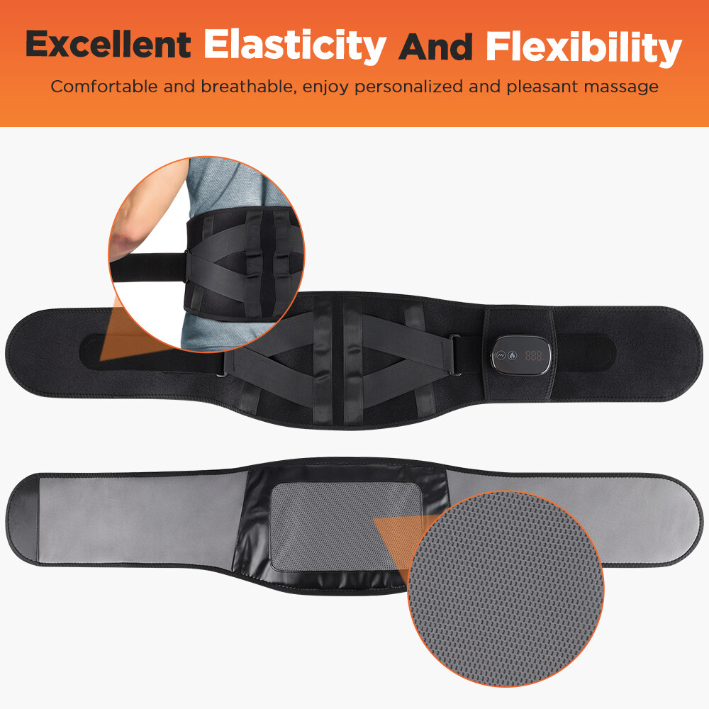 Heated Lower Back Brace for Back Pain Relief, Back Belt with Heating Vibrating