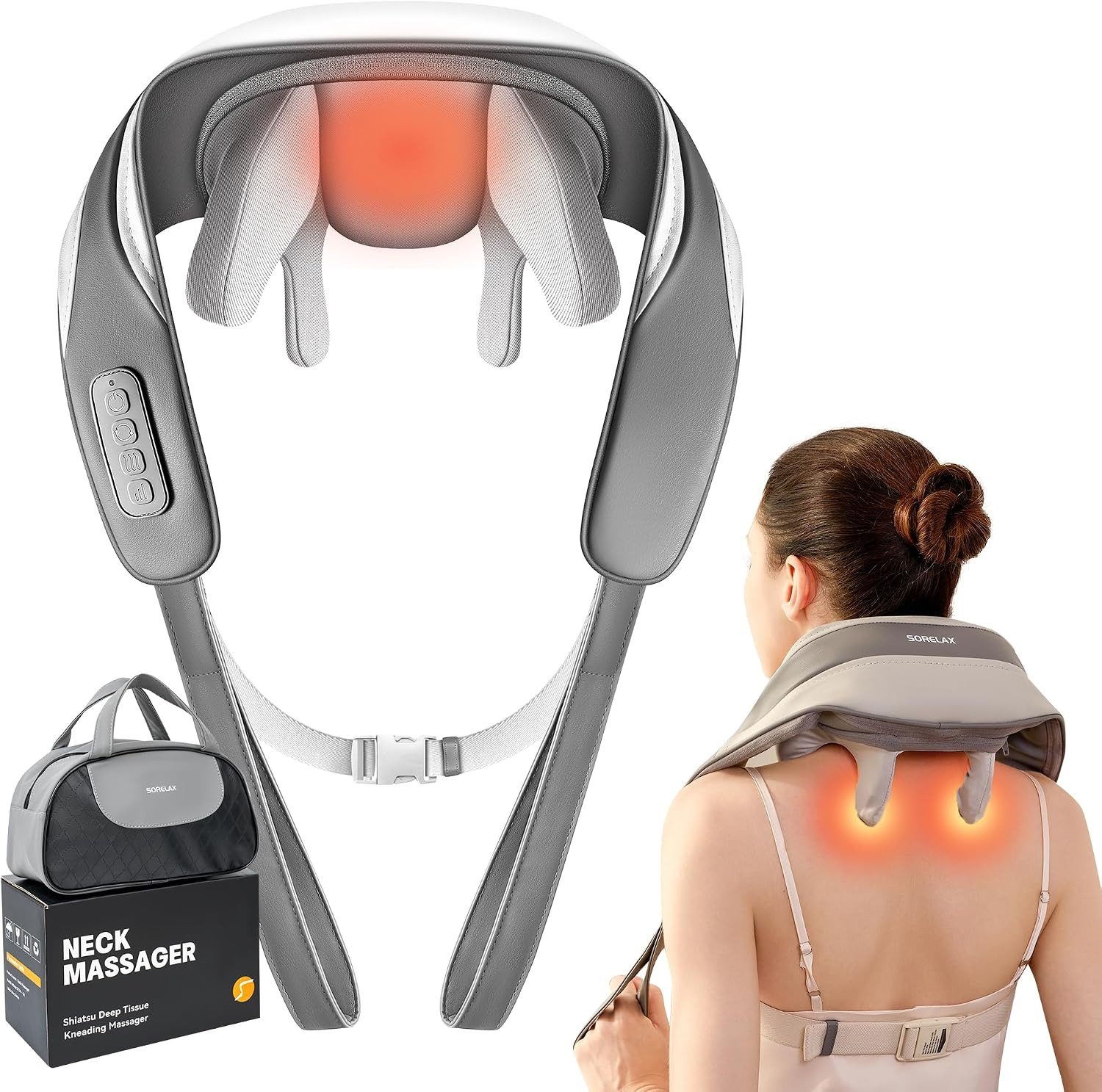 Neck Massager for Pain Relief Deep Tissue, Neck and Back Massager with Heat |