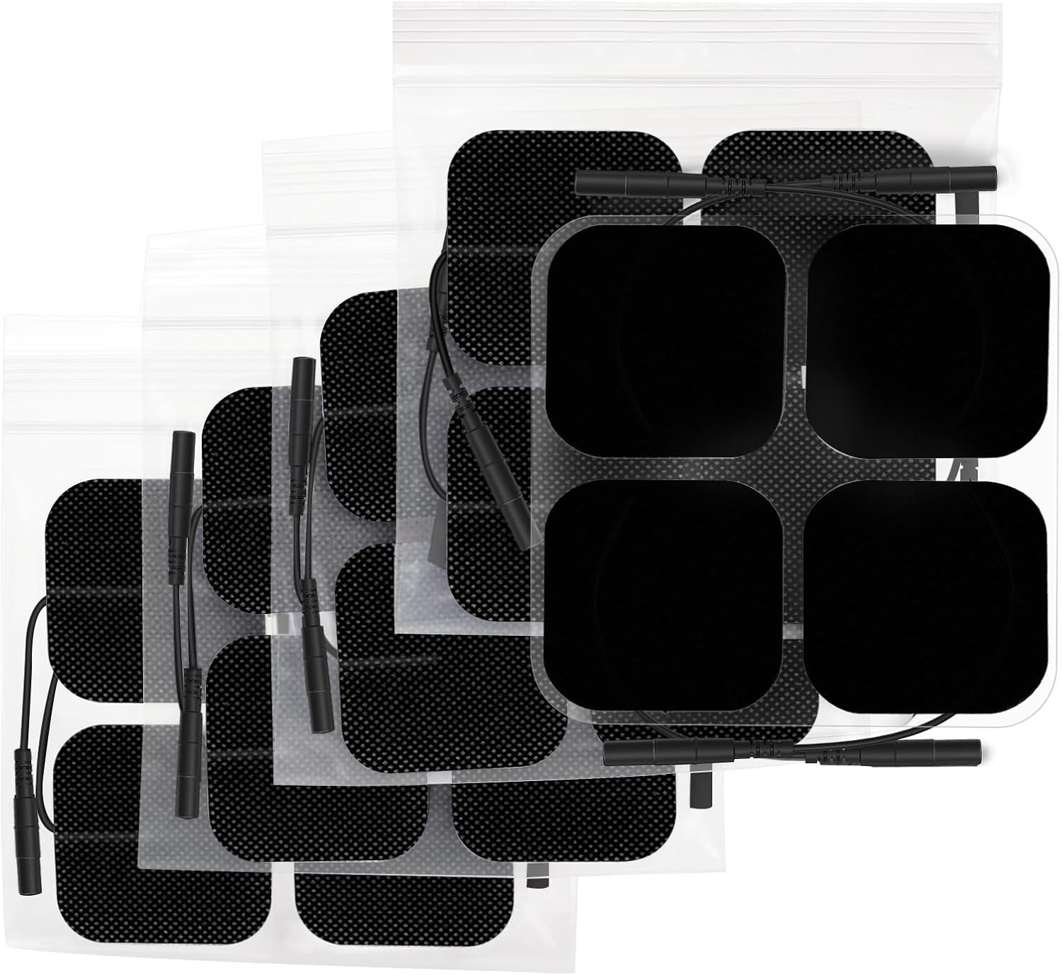 Universal Compatibility 20-Piece Black TENS Electrode Patches for Muscle Therapy