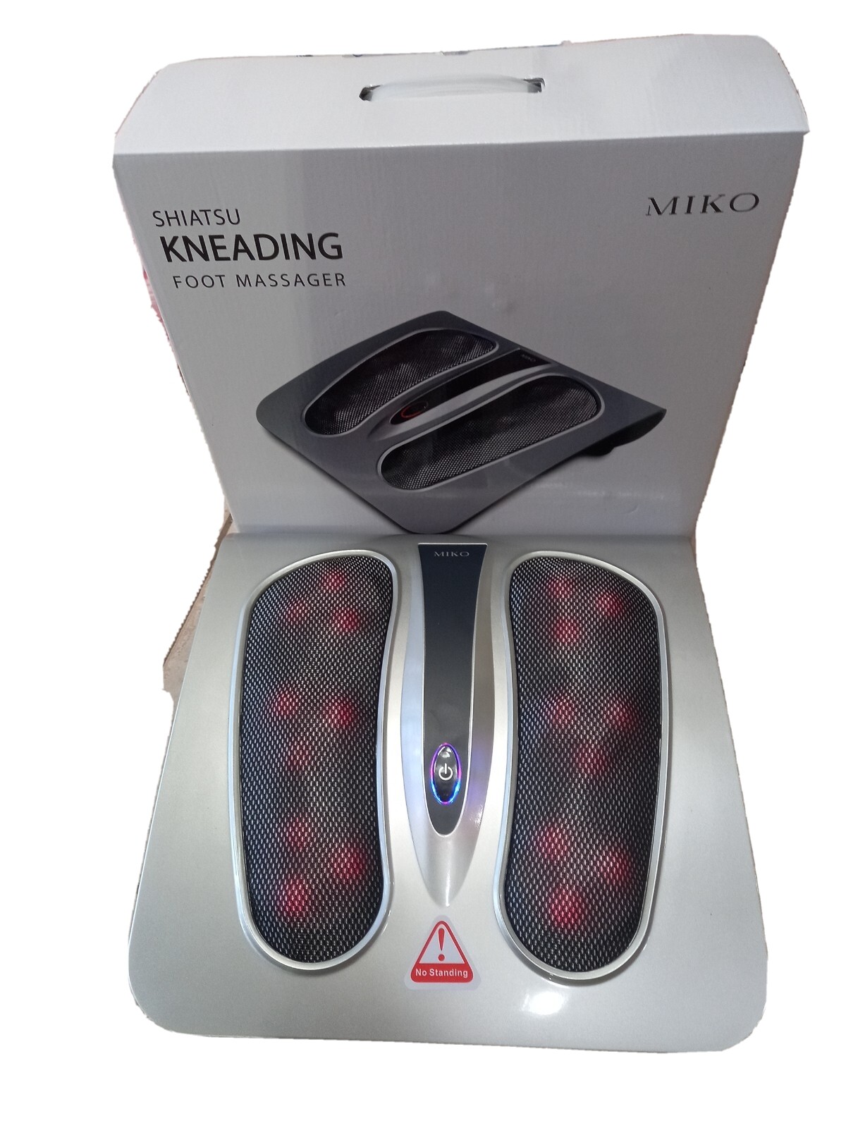Miko Shiatsu Home Foot Massager Kneading and Rolling Massage With Heat Therapy