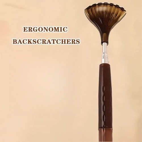 Seashell Shape Telescopic Back Scratcher Extendable Wide Head Itch Relief